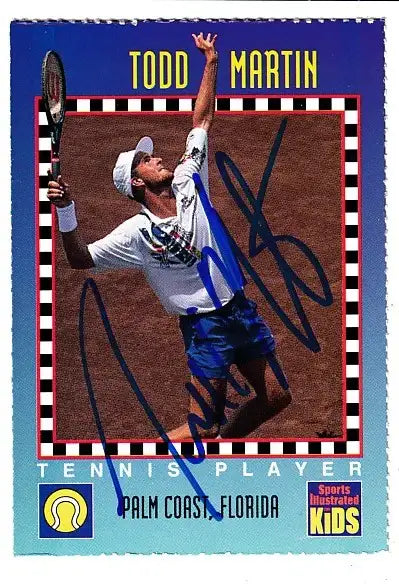 Todd Martin signed 1994 Sports Illustrated for Kids Rookie Card - AutographsForSale.com