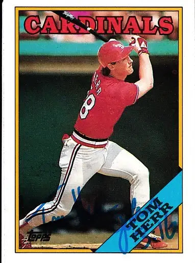 Tom Herr autographed St Louis Cardinals 1988 Topps card - AutographsForSale.com