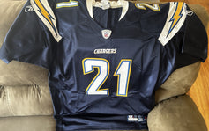 LaDainian Tomlinson Chargers 2007 2008 2009 Reebok game model blue jersey - AutographsForSale.com