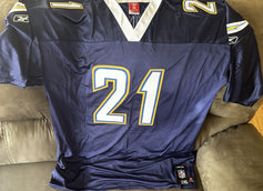 LaDainian Tomlinson Chargers 2007 2008 2009 Reebok navy blue replica jersey - AutographsForSale.com