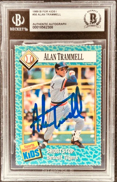 Alan Trammell autographed Detroit Tigers 1989 Sports Illustrated for Kids card BAS - AutographsForSale.com