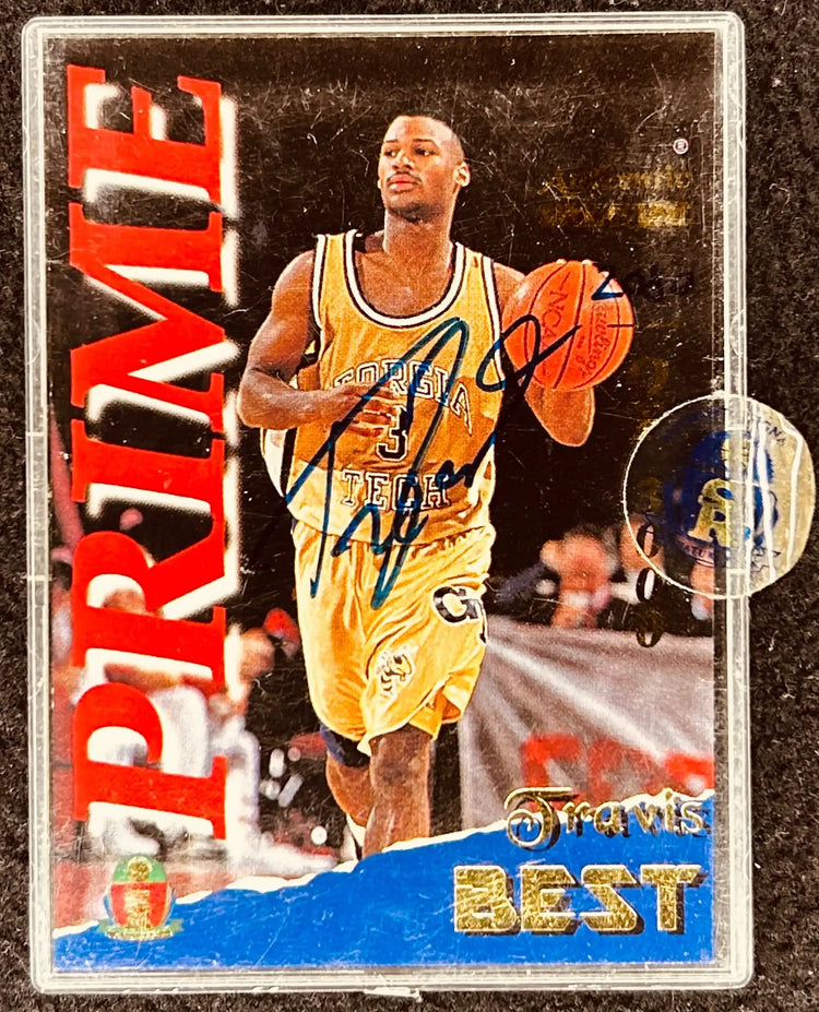Travis Best certified signed Georgia Tech 1995 Signature Rookies Prime card - AutographsForSale.com