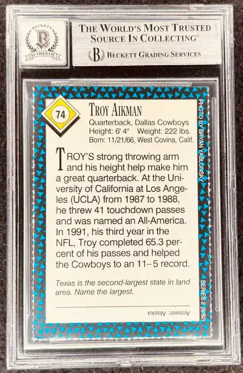 TroyAikman1992SIK_2 - AutographsForSale.com