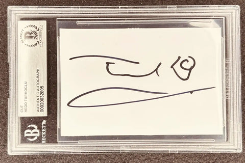 Hedo Turkoglu autographed cut signature in Beckett authenticated holder