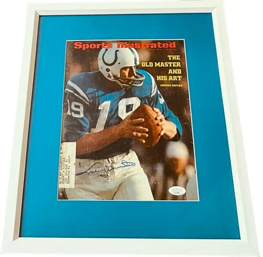 Johnny Unitas signed Baltimore Colts 1972 Sports Illustrated framed JSA - AutographsForSale.com