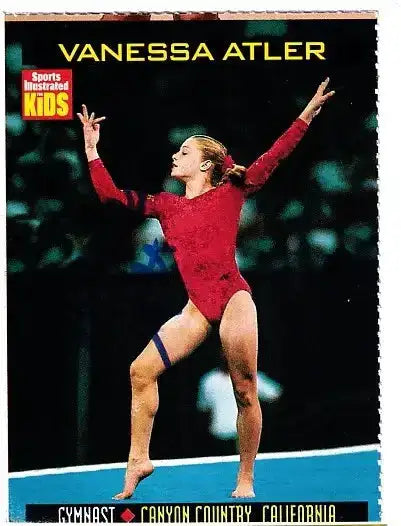 Vanessa Atler autographed SI for Kids card - U.S. gymnast, signed in blue Sharpie