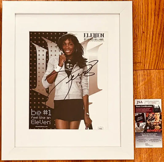 Venus Williams signed Eleven promo photo matted framed JSA - AutographsForSale.com