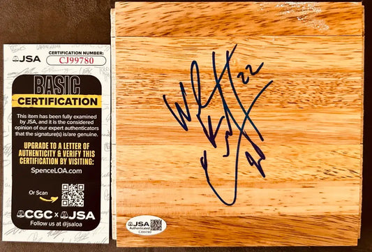 Wayne Ellington signed basketball wood floor JSA UNC Tar Heels - AutographsForSale.com
