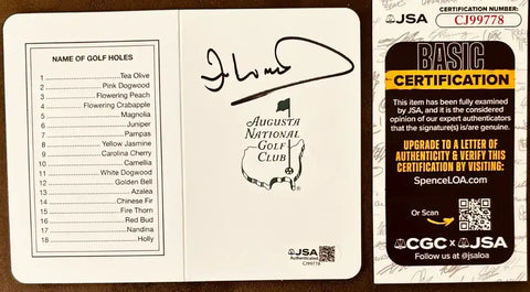 WoosnamMastersScorecardJSA - AutographsForSale.com