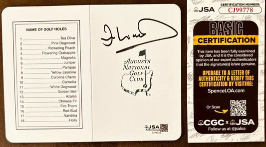 WoosnamMastersScorecardJSA - AutographsForSale.com