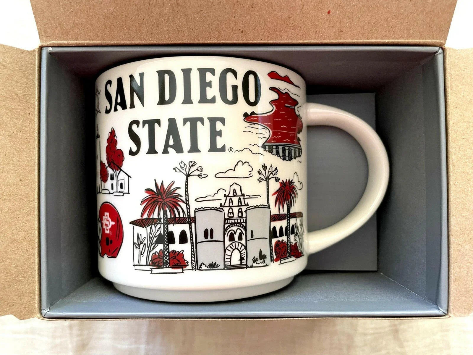 Starbucks 2018 Been There Series San Diego State Campus Collection 14 ounce collector coffee mug NEW - AutographsForSale.com