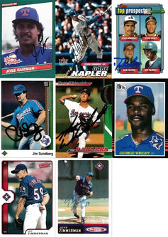 17 Texas Rangers signed cards Jose Guzman RC Gabe Kapler Jim Sundberg - AutographsForSale.com