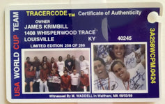 1999 US Women’s World Cup Soccer team autographed People magazine cover framed Mia Hamm USWNT - AutographsForSale.com