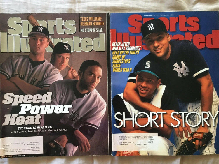 Derek Jeter NY Yankees 8 different Sports Illustrated issues 1997 to 2014 - AutographsForSale.com