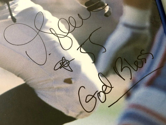 Junior Seau signed Chargers 22x34 poster framed with God Bless JSA - AutographsForSale.com