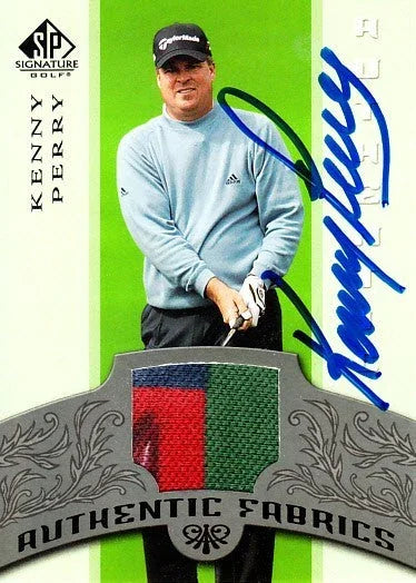Kenny Perry autographed 2005 SP Signature tournament worn shirt swatch card - AutographsForSale.com