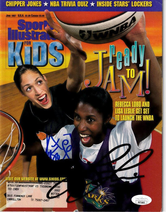 Lisa Leslie and Rebecca Lobo autographed 1997 WNBA Sports Illustrated for Kids magazine JSA - AutographsForSale.com