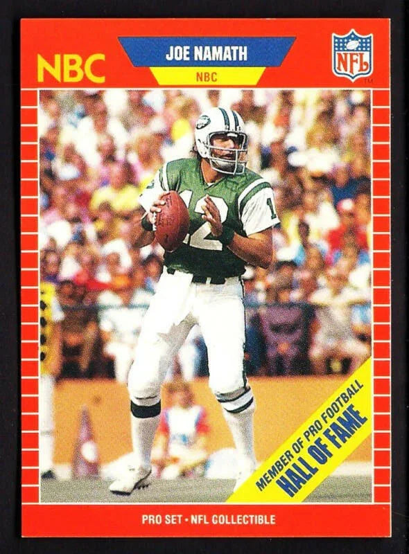 Joe Namath New York Jets 1989 Pro Set Announcers card - AutographsForSale.com