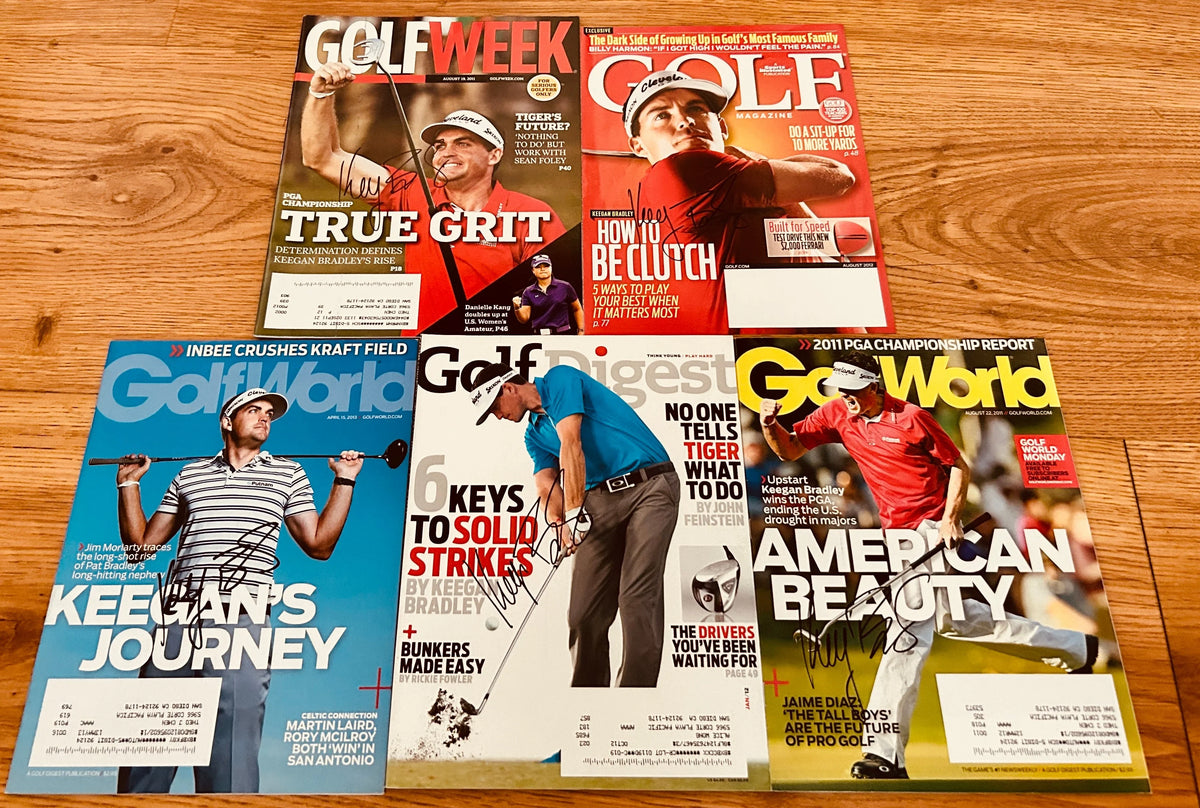 5 Keegan Bradley signed golf magazines 2025 US team Ryder Cup captain - AutographsForSale.com