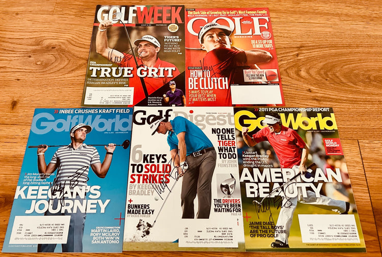 5 Keegan Bradley signed golf magazines 2025 US team Ryder Cup captain - AutographsForSale.com
