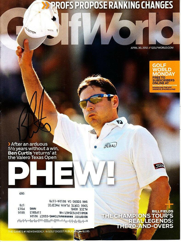 Ben Curtis autographed 2012 Golf World magazine - AutographsForSale.com