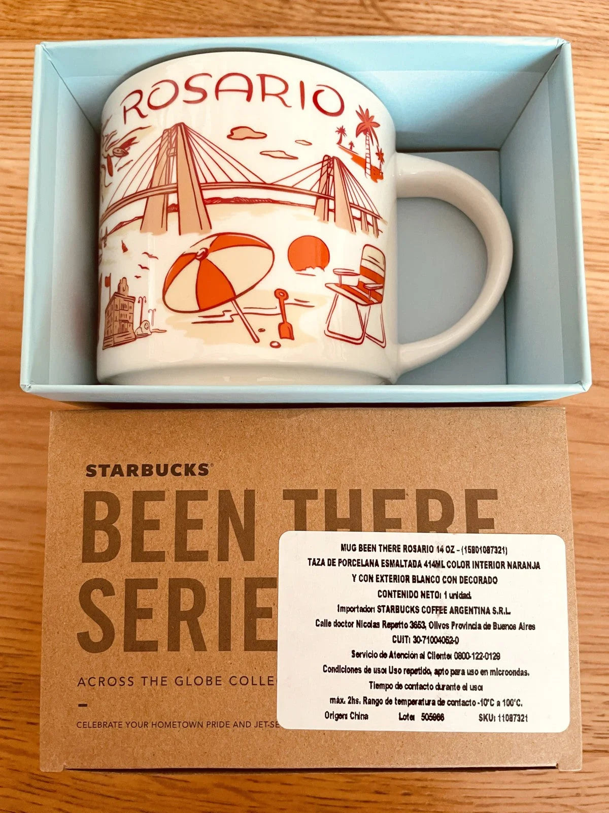 Starbucks 2018 Been There Series Rosario Argentina 14 ounce collector coffee mug NEW - AutographsForSale.com