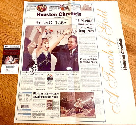 Tara Lipinski signed 1998 ice skating Olympic gold medal poster JSA - AutographsForSale.com
