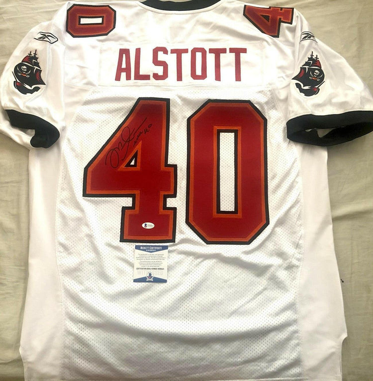Mike Alstott signed Buccaneers 2002 Reebok game model jersey BAS - AutographsForSale.com