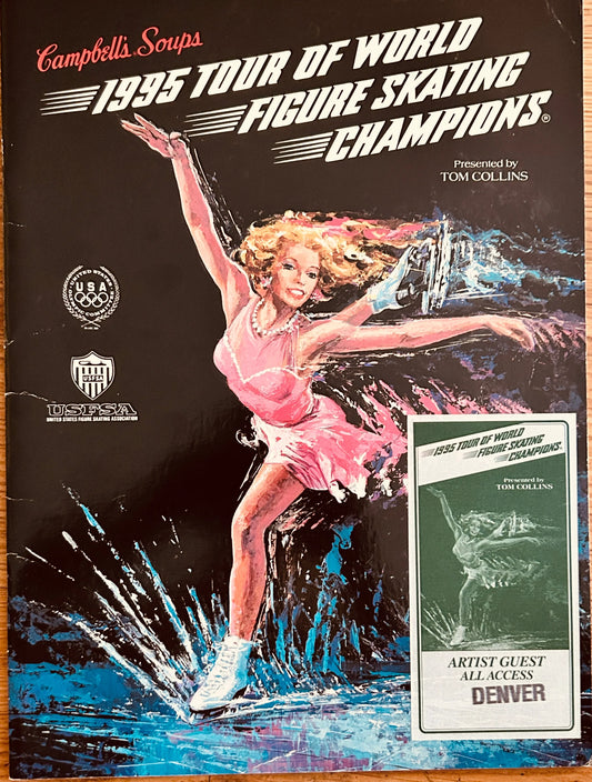 Surya Bonaly Jill Trenary Philippe Candeloro signed 1995 World Skating Champions program - AutographsForSale.com