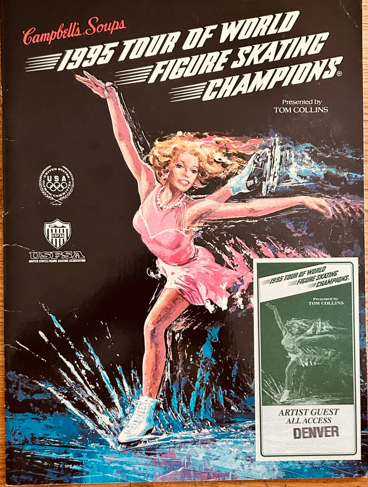 Surya Bonaly Jill Trenary Philippe Candeloro signed 1995 World Skating Champions program - AutographsForSale.com