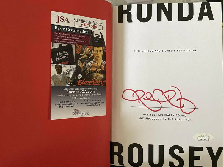 Ronda Rousey signed My Fight Your Fight signed 1st edition book JSA - AutographsForSale.com