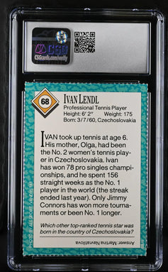 Ivan Lendl 1989 SI for Kids tennis card CSG grade 8.5 - AutographsForSale.com