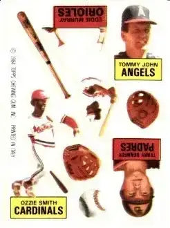 Ozzie Smith Eddie Murray Tommy John Terry Kennedy 1984 Topps Tattoos card - AutographsForSale.com