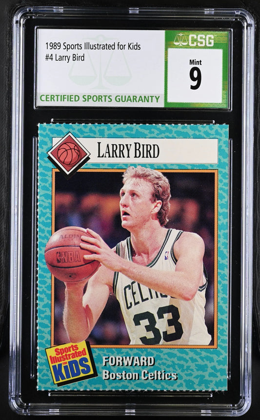 Larry Bird Celtics 1989 SI for Kids card CSG 9 MT - AutographsForSale.com