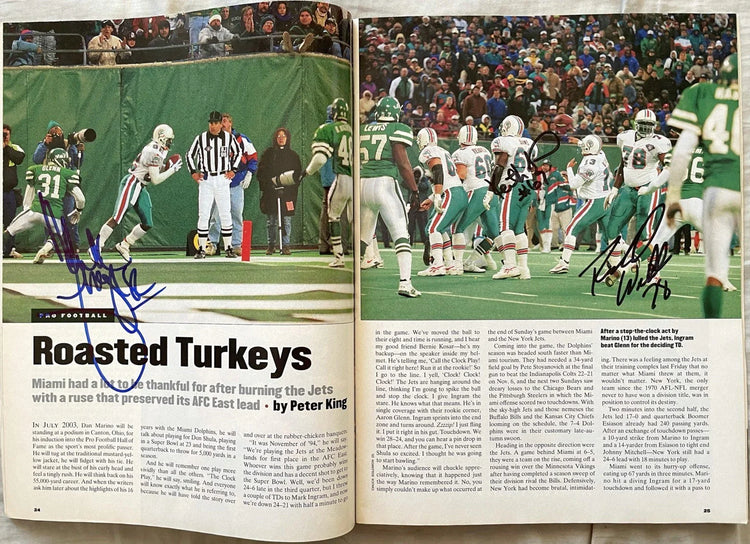 Mark Ingram Keith Sims Richmond Webb signed Dolphins 1994 Sports Illustrated Fake Spike photo - AutographsForSale.com