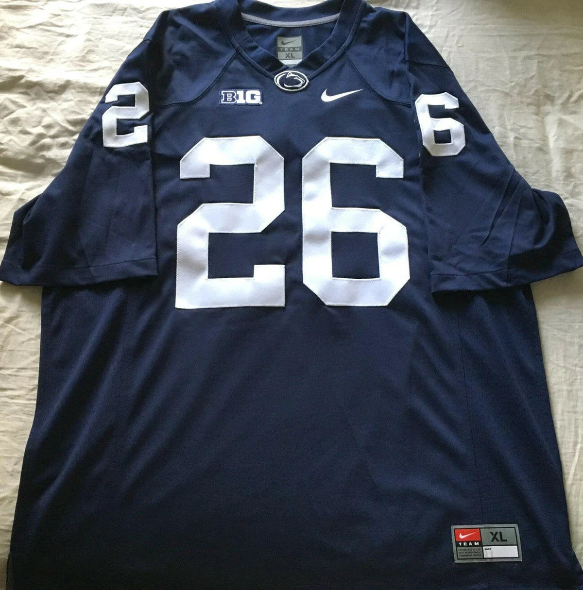 Saquon Barkley Penn State Nike stitched navy blue size XL jersey NEW - AutographsForSale.com