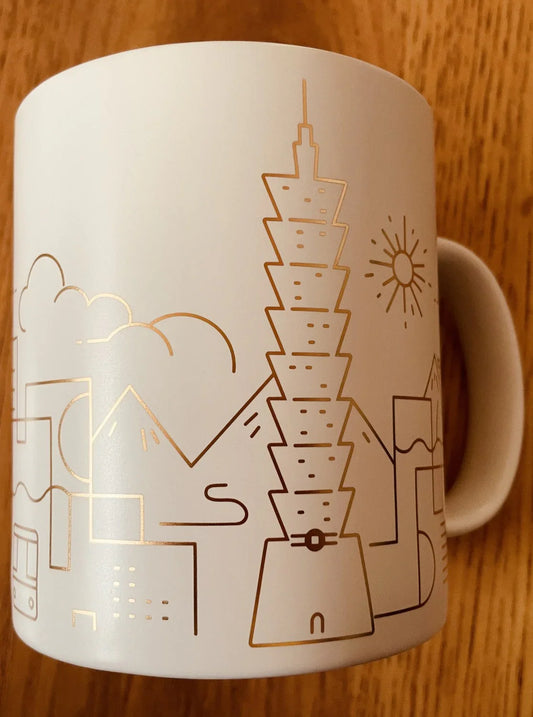 Starbucks Taipei 101 Taiwan 16 ounce collector coffee mug - AutographsForSale.com