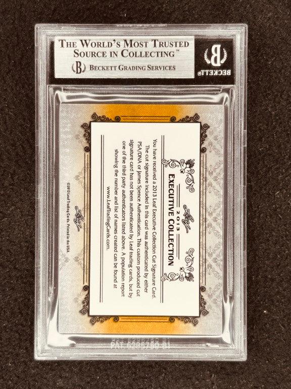 George Blanda 2013 Leaf Masterpiece Cut Signature certified signed card 1/1 JSA Raiders - AutographsForSale.com