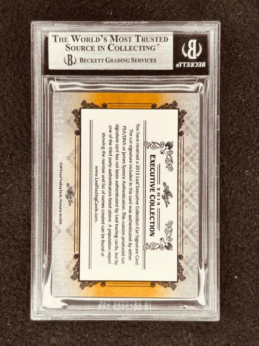 George Blanda 2013 Leaf Masterpiece Cut Signature certified signed card 1/1 JSA Raiders - AutographsForSale.com