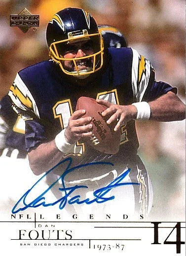 Dan Fouts certified signed SD Chargers 2001 Upper Deck NFL Legends card - AutographsForSale.com