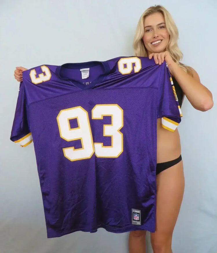 John Randle Minnesota Vikings Reebok purple jersey NEW - AutographsForSale.com