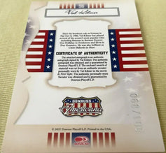 Val Kilmer certified signed worn shirt swatch 2007 Donruss Americana card Batman Top Gun - AutographsForSale.com