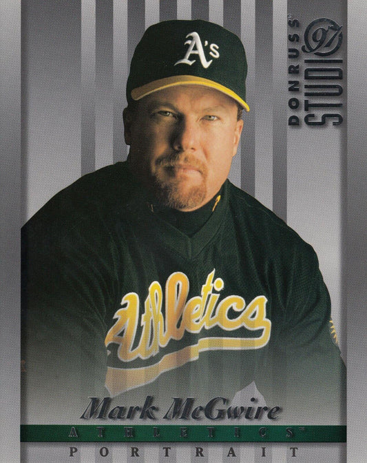 Mark McGwire Oakland A’s 1997 Donruss Studio 8x10 photo card - AutographsForSale.com