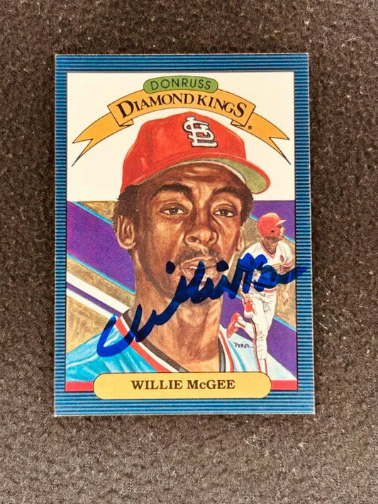Willie McGee signed St Louis Cardinals 1986 Donruss DK card - AutographsForSale.com