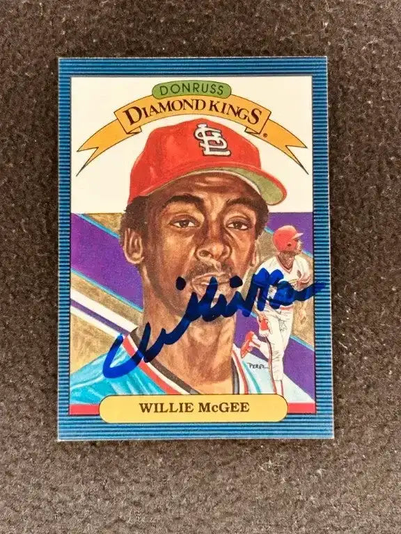Willie McGee signed St Louis Cardinals 1986 Donruss DK card - AutographsForSale.com