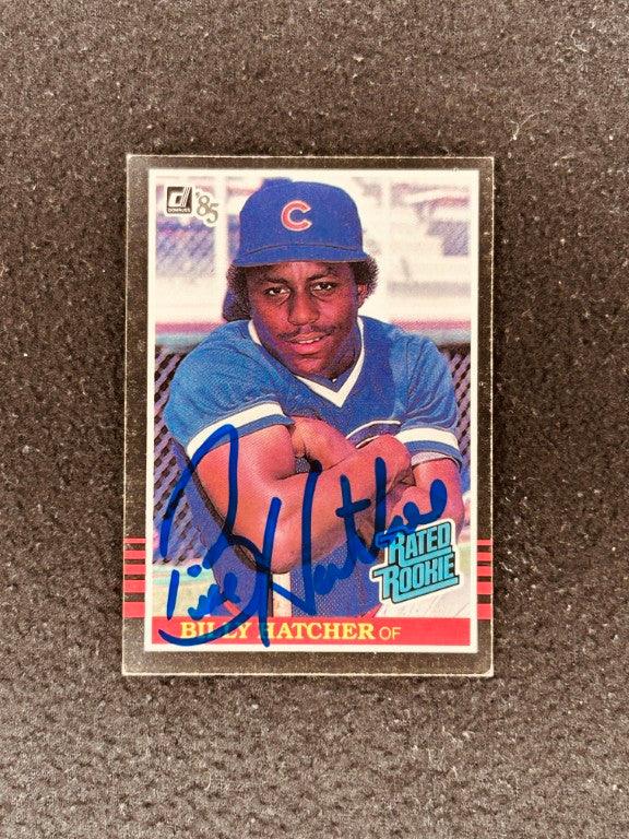 Billy Hatcher autographed Chicago Cubs 1985 Donruss Rated Rookie Card - AutographsForSale.com