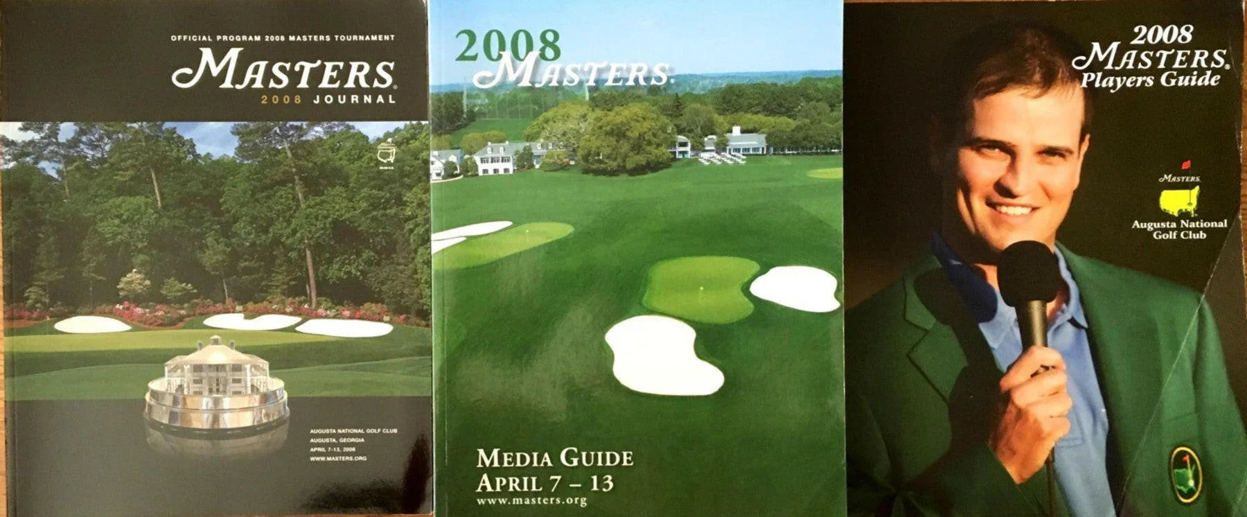 2008 Masters media guide Journal program Players Guide Sunday Pairings - AutographsForSale.com
