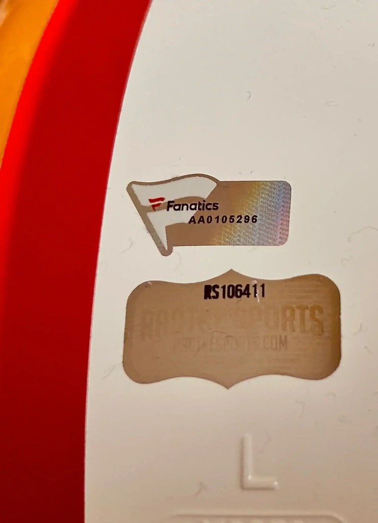 Tom Brady and Rob Gronkowski autographed Tampa Bay Buccaneers VSR4 game model helmet FANATICS - AutographsForSale.com