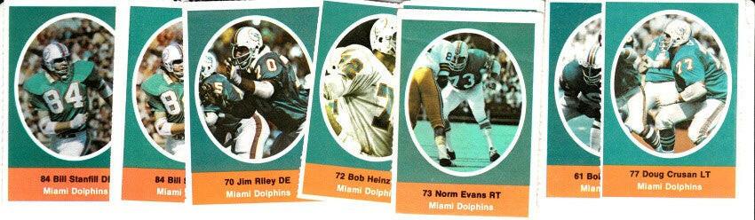 8 Miami Dolphins 1972 Sunoco stamps - AutographsForSale.com