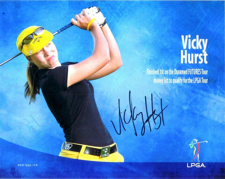 Vicky Hurst autographed 8x10 LPGA wallpaper photo - AutographsForSale.com